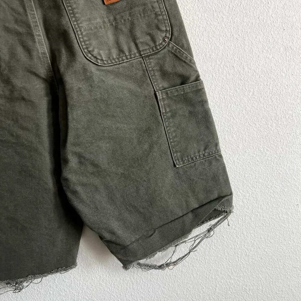 Carhartt green double knee work wear carpenter shorts